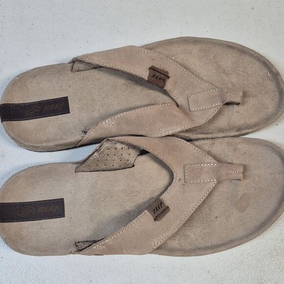 Reef Men\'s 13 Beige Suede Sandals -NWOT